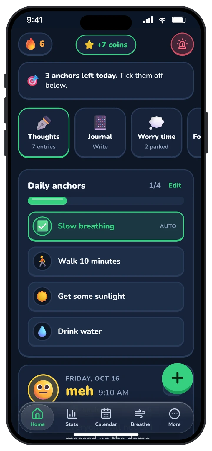 Brain Pal home screen
